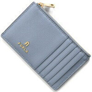 FURLA Fragment Case Card Wallet Camellia Celestial Blue